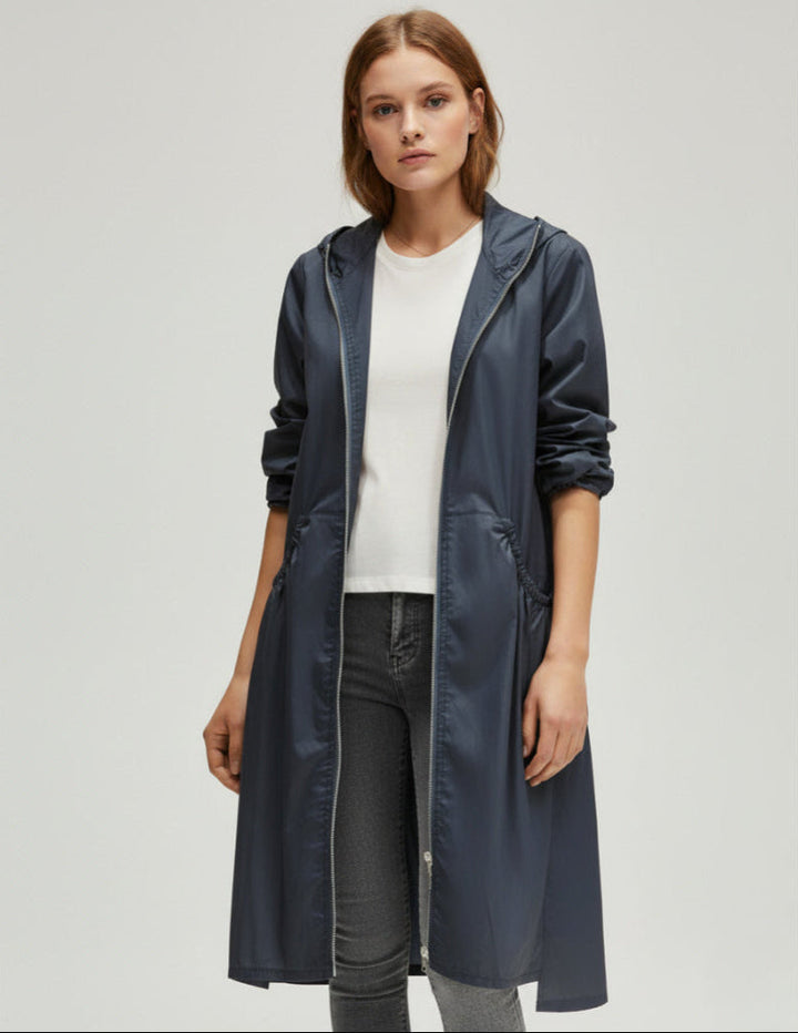 Amelia | Women’s Summer Long Hooded Trench Coat