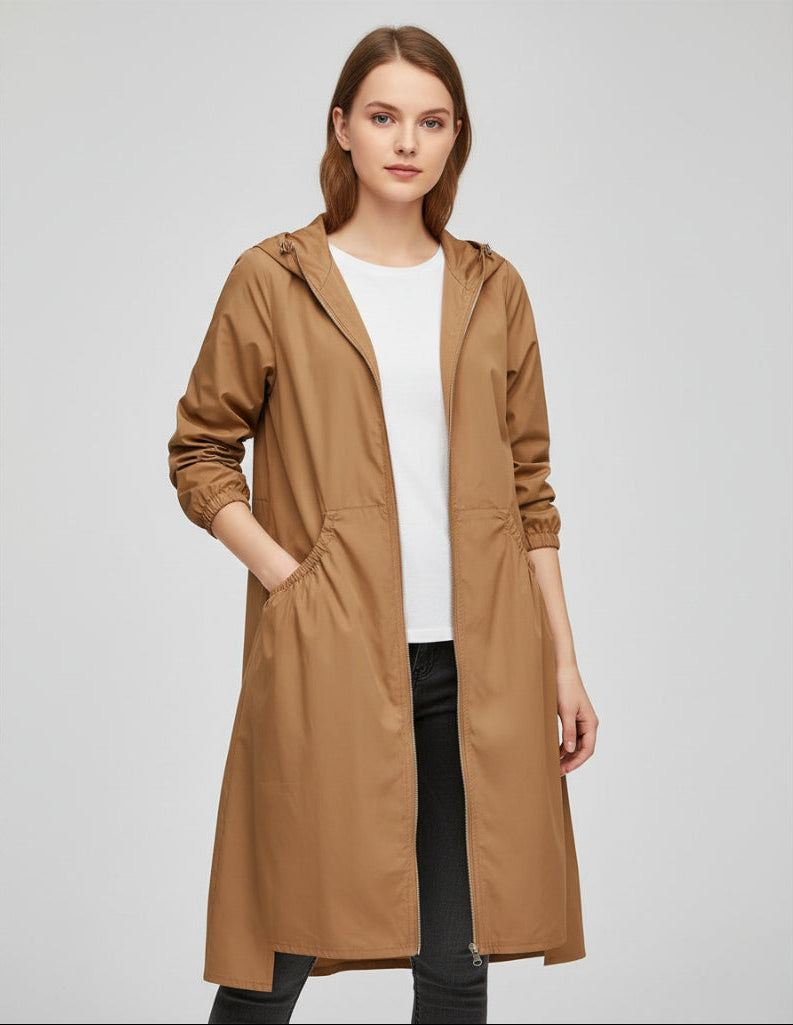 Amelia | Women’s Summer Long Hooded Trench Coat