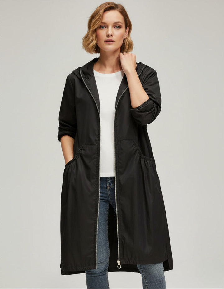 Amelia | Women’s Summer Long Hooded Trench Coat