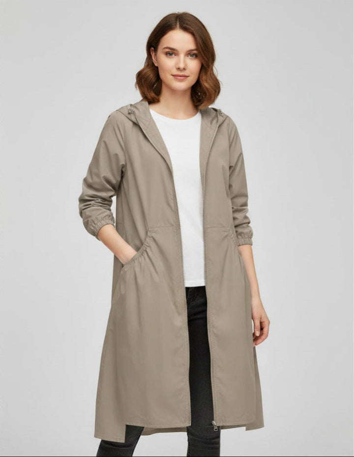 Amelia | Women’s Summer Long Hooded Trench Coat