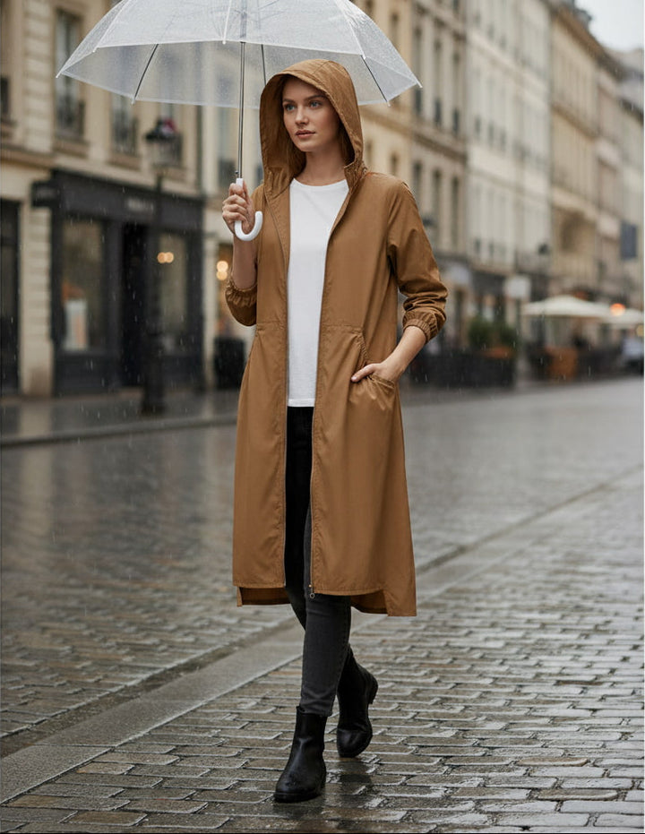 Amelia | Women’s Summer Long Hooded Trench Coat
