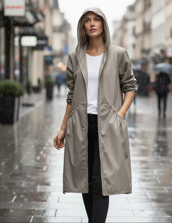 Amelia | Women’s Summer Long Hooded Trench Coat